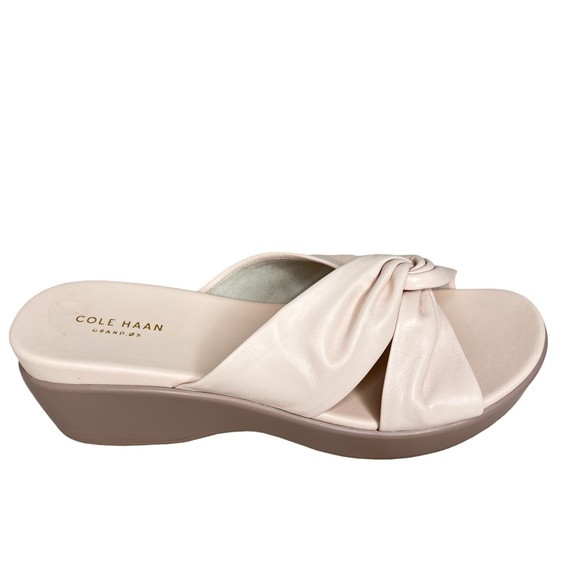 Cole Haan Grand.0S Blush Leather Platform Slip-on Sandals Mules 10.5B VG… - Picture 6 of 12